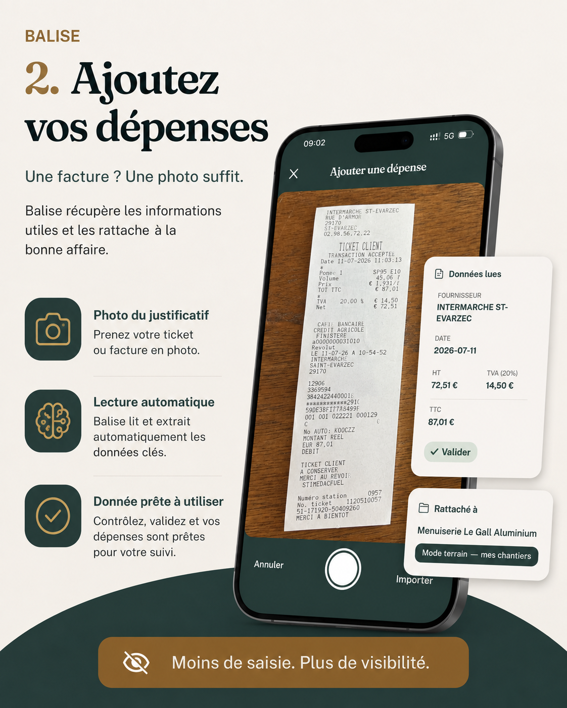 Capture Balise suivi des affaires